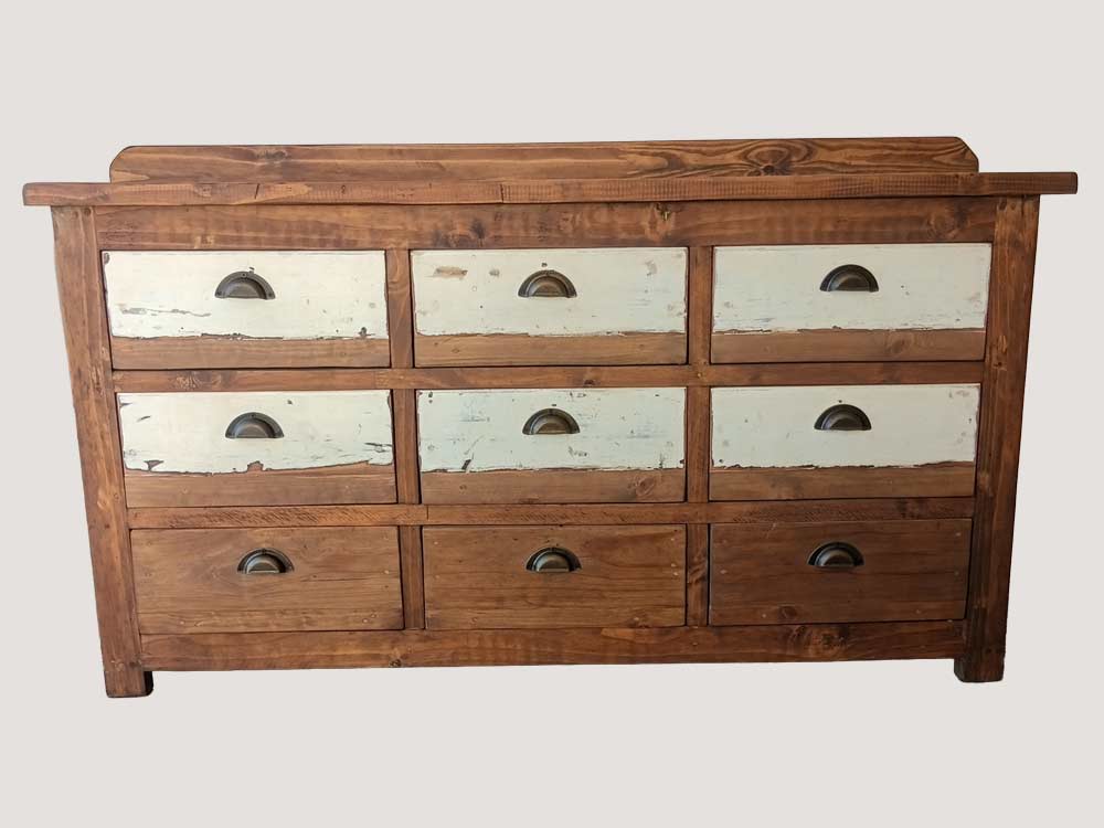 Drawer Cabinet - Brown and White